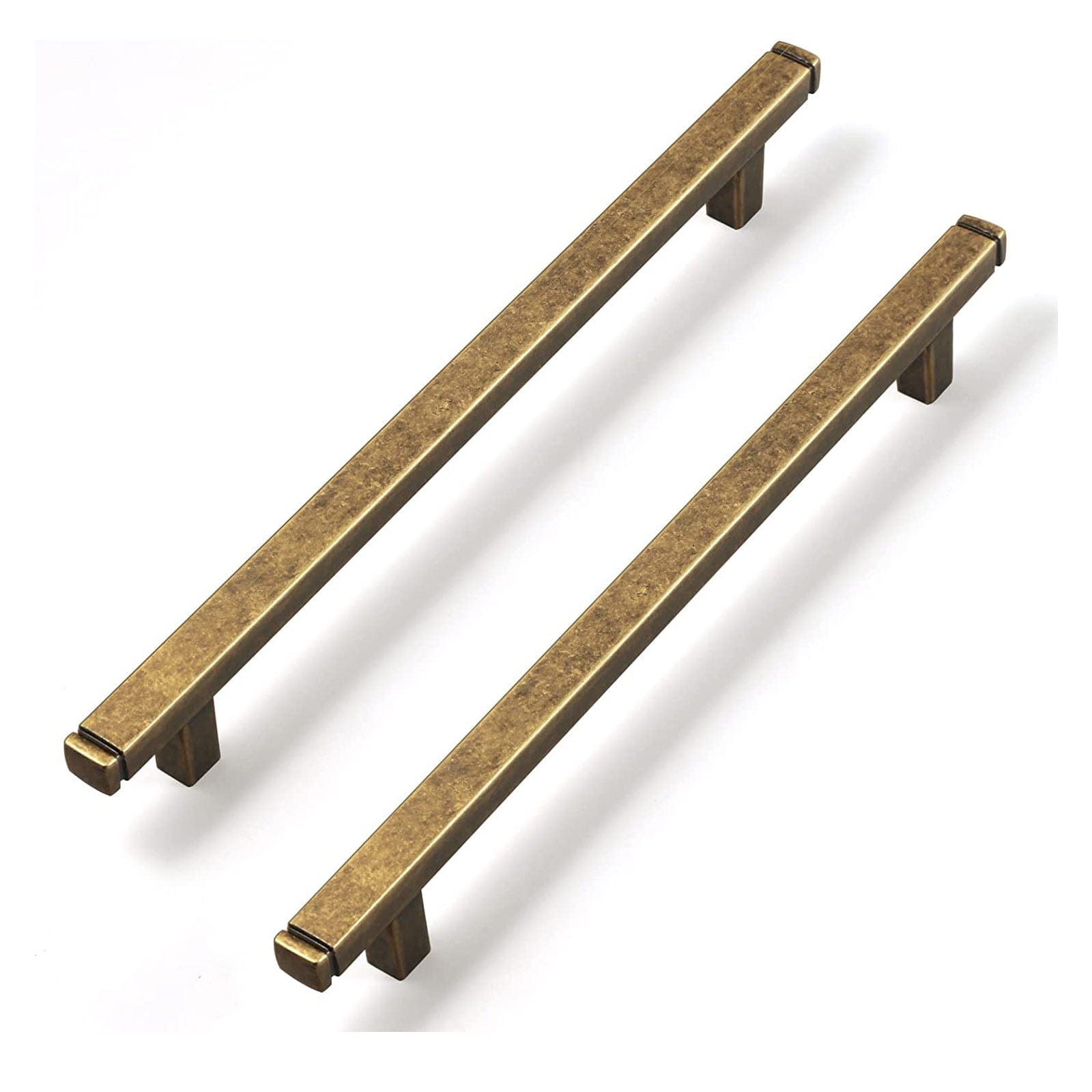 Goo-Ki Antique Brass / 6.3'' inch Hole Center / 6 PCS Vintage Brass Drawer Handles Retro Straight Bar Pull Solid Cabinet Pulls