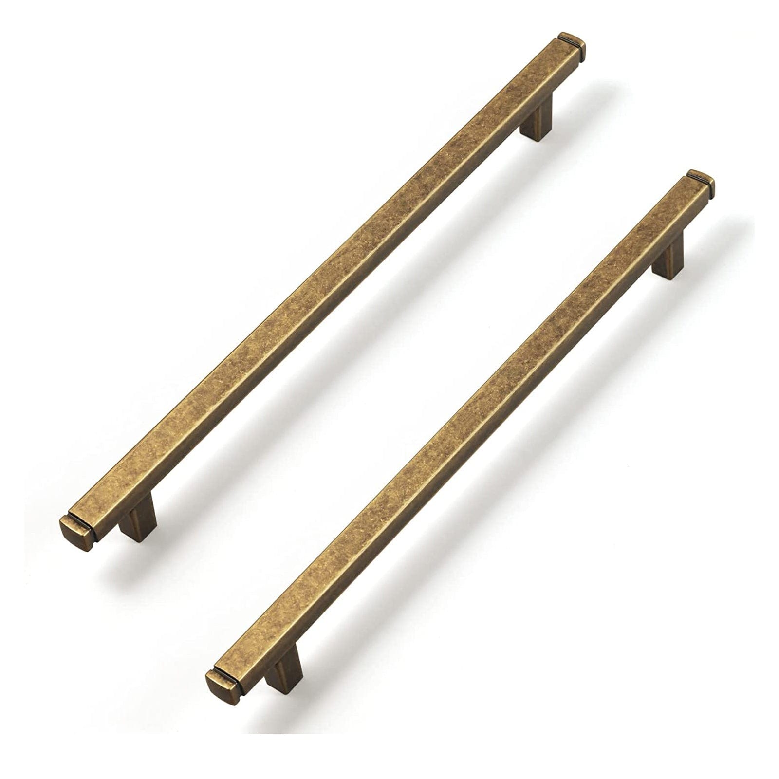 Goo-Ki Antique Brass / 7.5'' inch Hole Center / 6 PCS Vintage Brass Drawer Handles Retro Straight Bar Pull Solid Cabinet Pulls