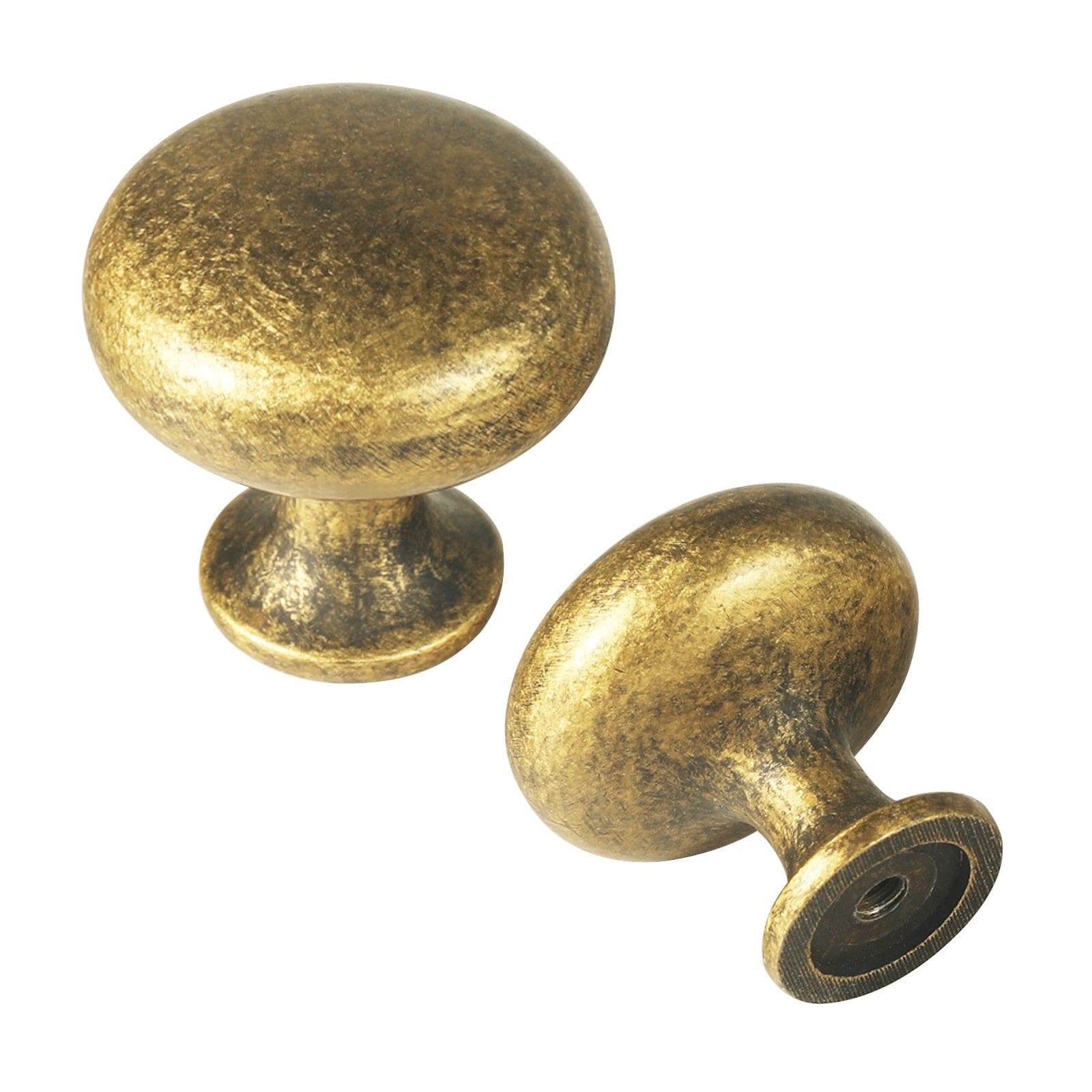 Goo-Ki Antique Brass / Knob Retro Drawer Pulls Vintage Hardware Mid-Century Dresser Bar Pulls 6 Pack