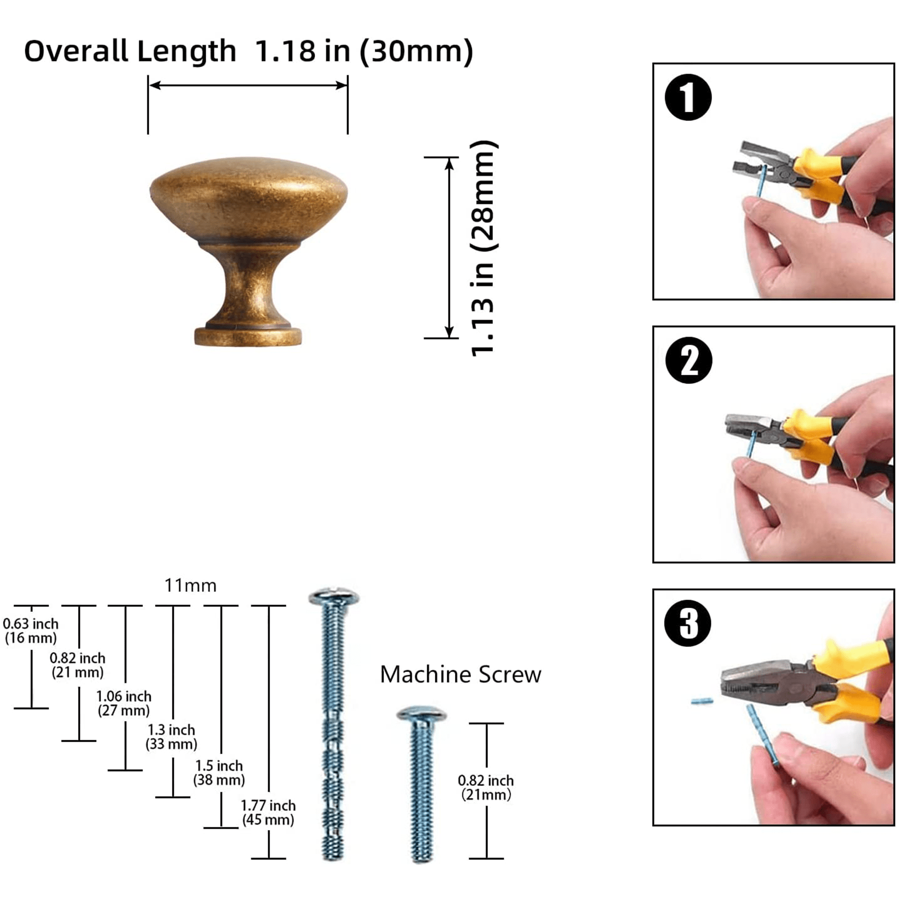 Goo-Ki Antique Bronze Drawer Pulls Solid Vintage Retro Bar Pull Furniture Hardware 6 Pack