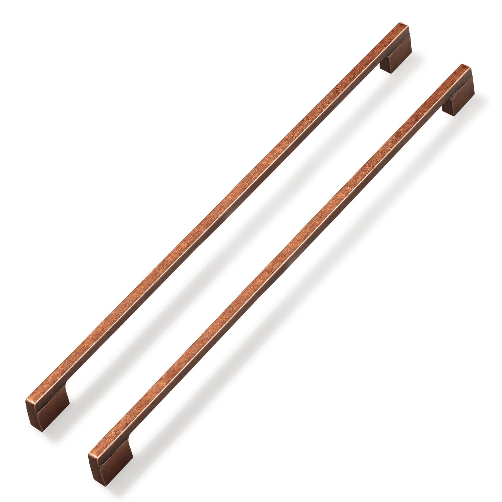 Goo-Ki Antique Copper / 11.3'' / 12.6'' hole center Classic Vintage Drawer Pulls Retro Antique Solid Cabinet Knobs Dual Mount 6 Pack