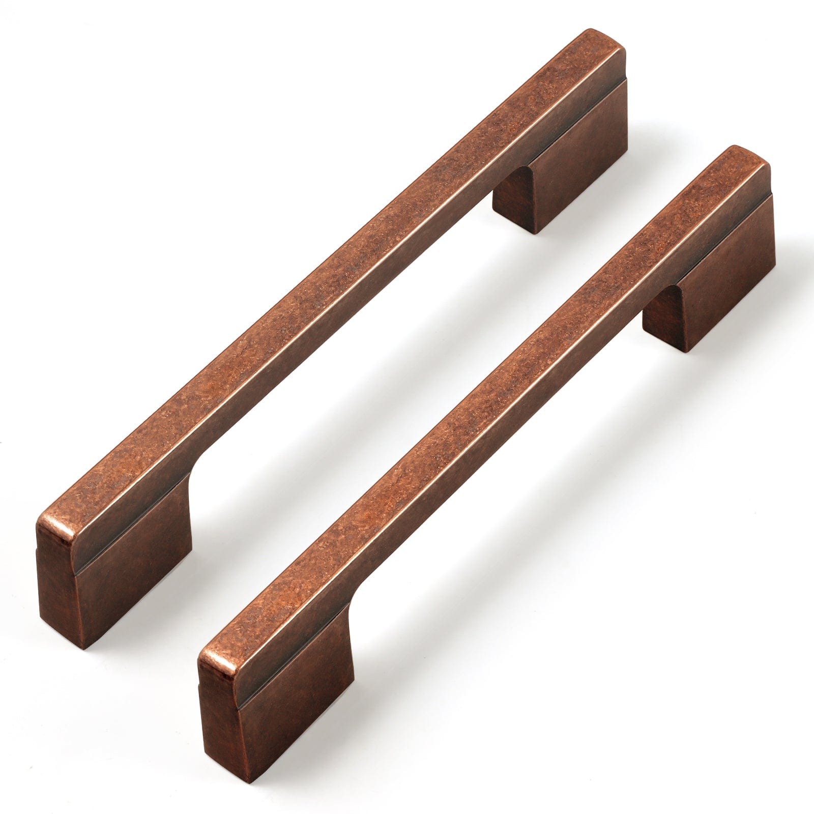 Goo-Ki Antique Copper / 3.78''/ 5'' hole center Classic Vintage Drawer Pulls Retro Antique Solid Cabinet Knobs Dual Mount 6 Pack