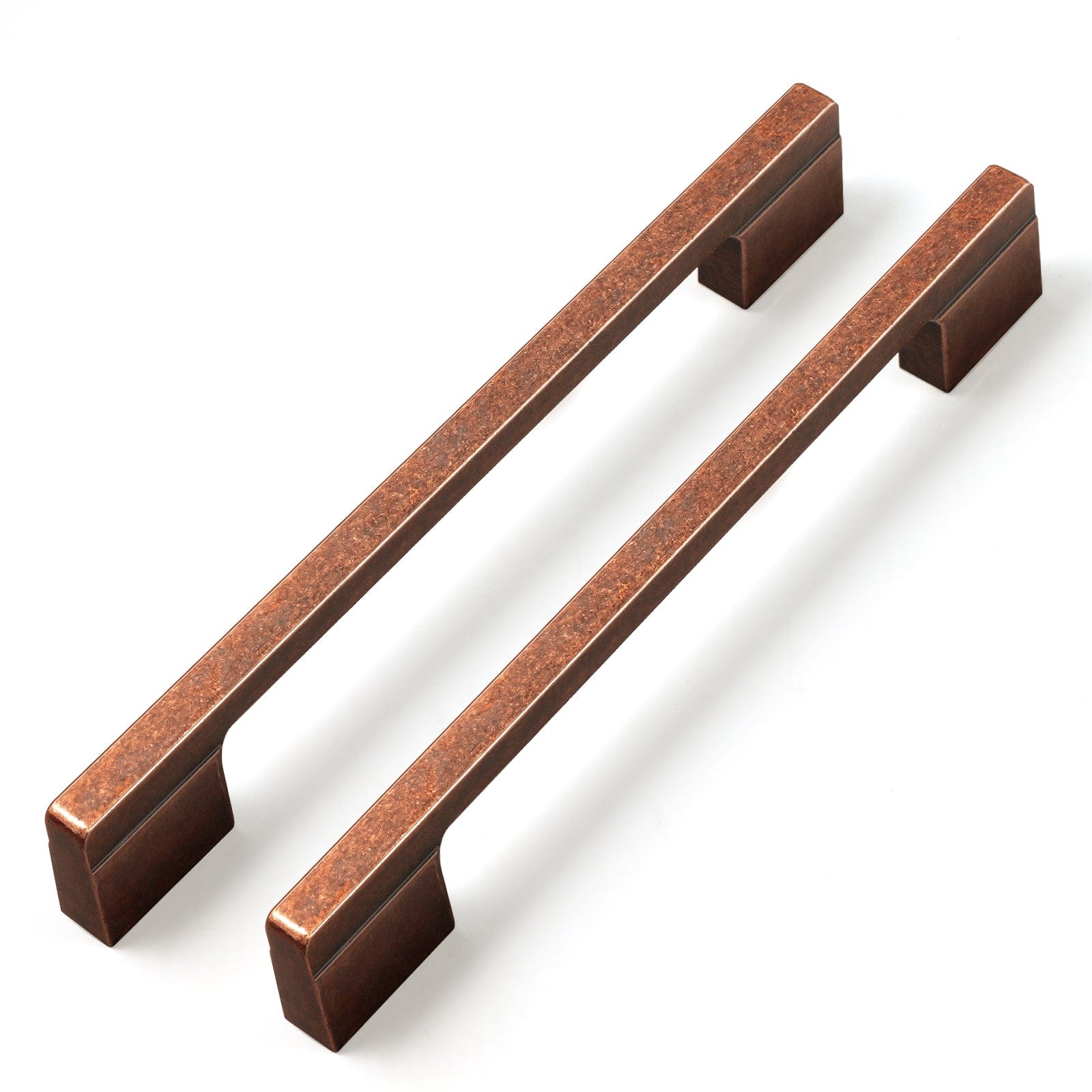 Goo-Ki Antique Copper / 5'' / 6.3'' hole center Classic Vintage Drawer Pulls Retro Antique Solid Cabinet Knobs Dual Mount 6 Pack