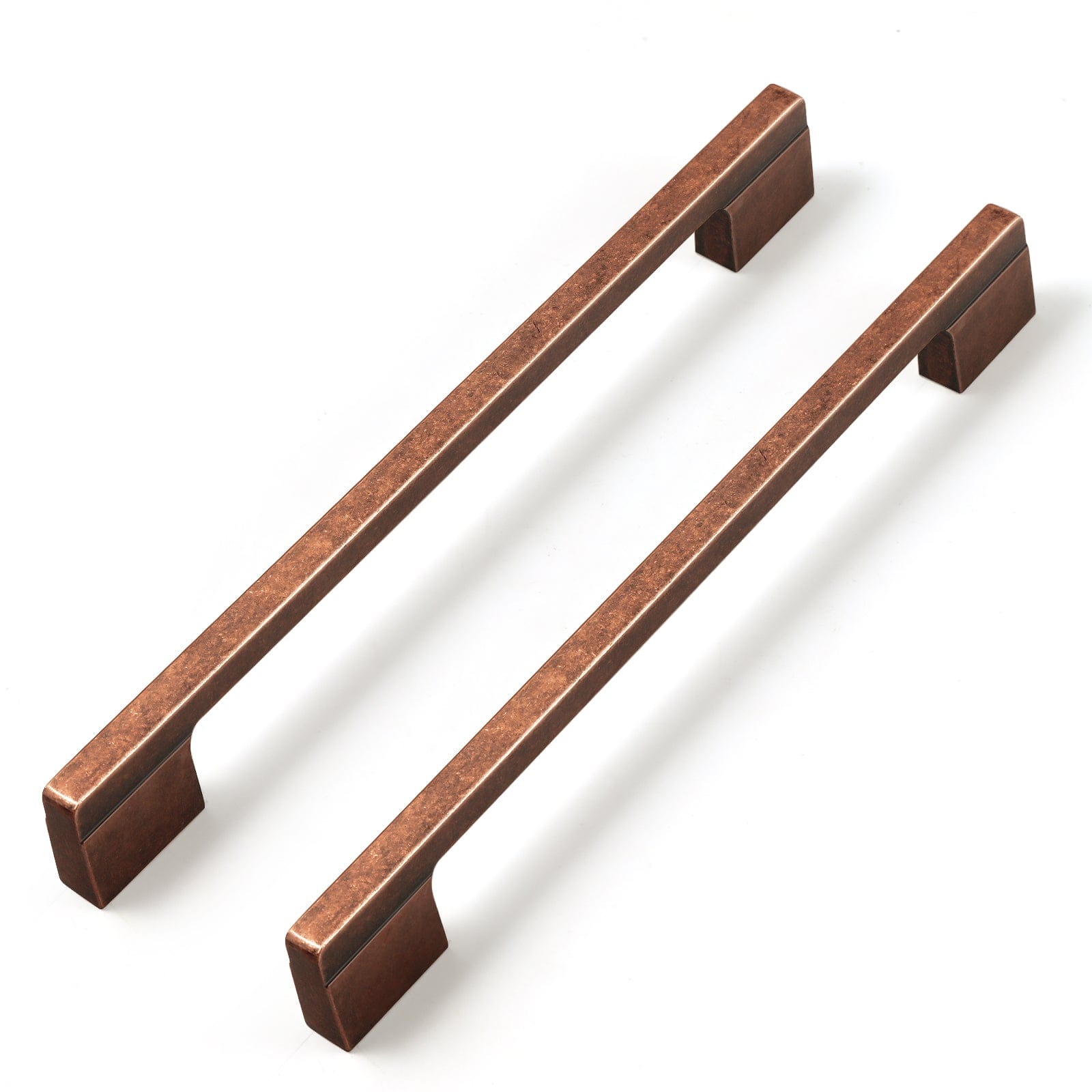 Goo-Ki Antique Copper / 6.3'' / 7.6'' hole center Classic Vintage Drawer Pulls Retro Antique Solid Cabinet Knobs Dual Mount 6 Pack
