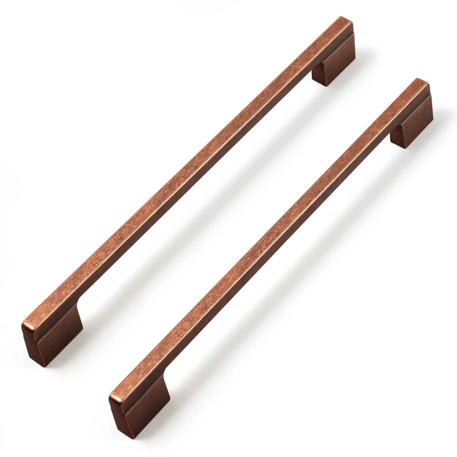 Goo-Ki Antique Copper / 7.6'' / 8.8'' hole center Classic Vintage Drawer Pulls Retro Antique Solid Cabinet Knobs Dual Mount 6 Pack