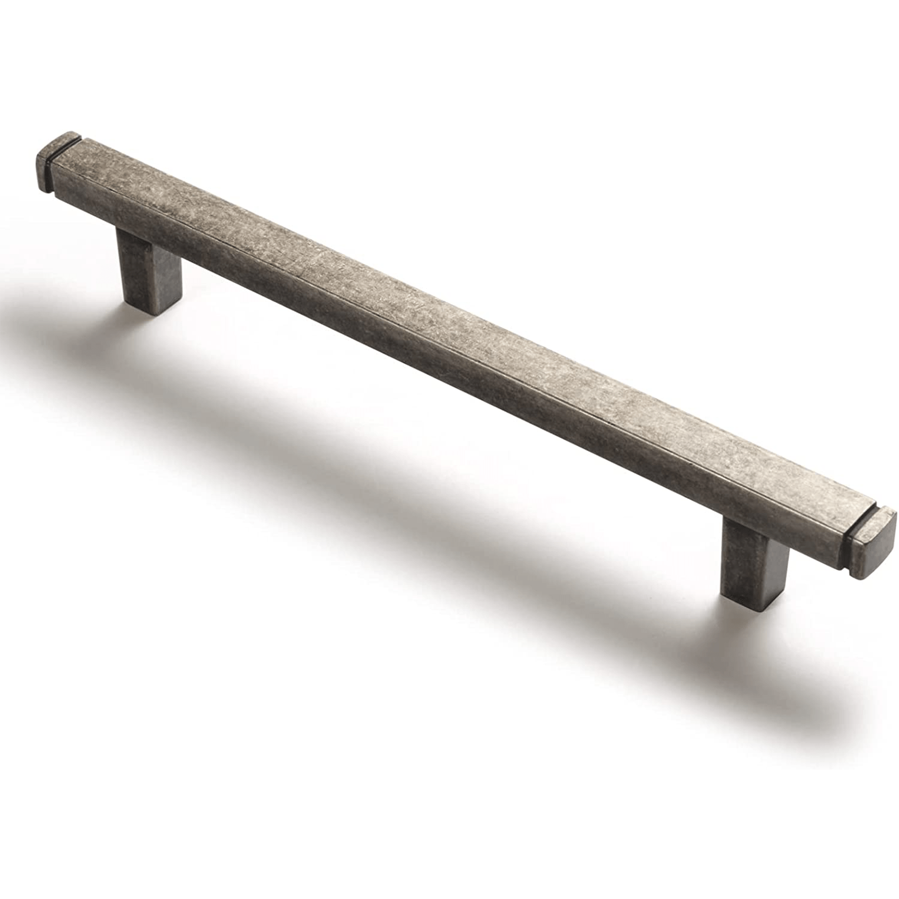 Goo-Ki Antique Silver / 5'' Hole Center / 6 Pack Vintage Brass Drawer Handles Retro Straight Bar Pull Solid Cabinet Pulls 6 Pack