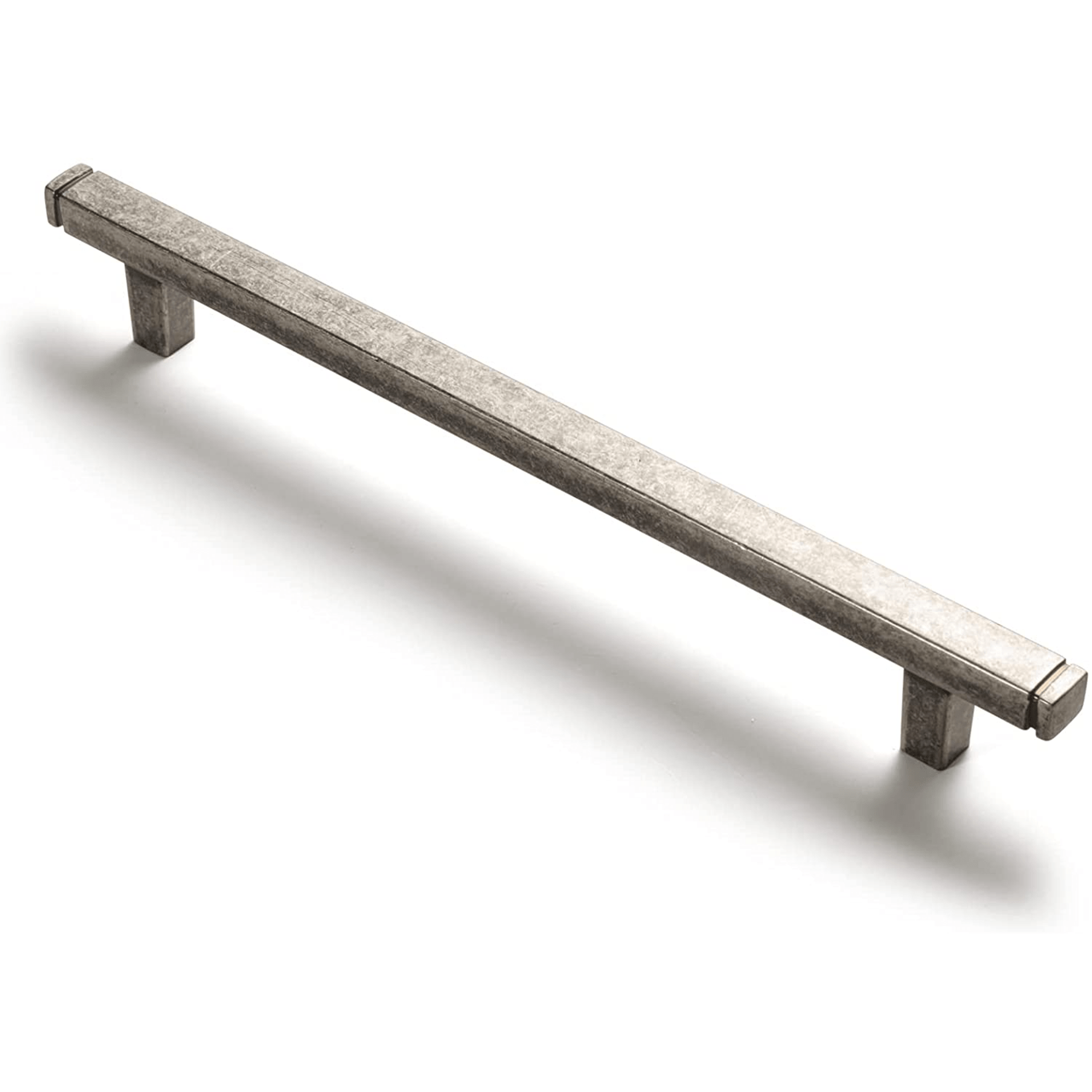 Goo-Ki Antique Silver / 6.3'' inch Hole Center / 6 Pack Vintage Brass Drawer Handles Retro Straight Bar Pull Solid Cabinet Pulls 6 Pack