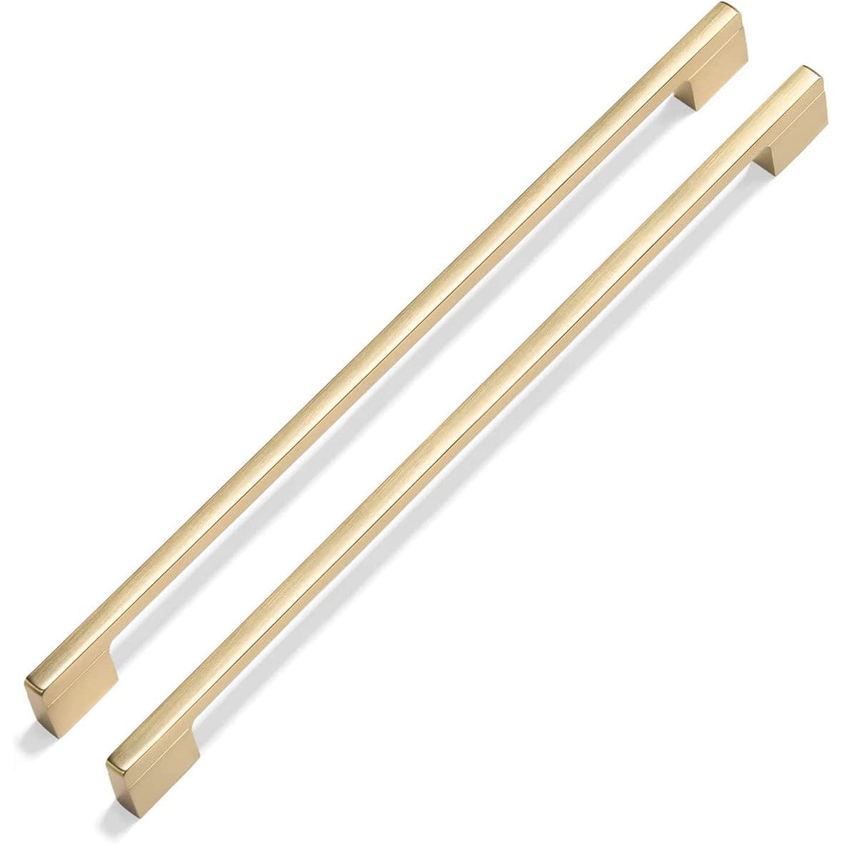 Goo-Ki Brushed Brass / 11.3'' / 12.6'' hole center Classic Vintage Drawer Pulls Retro Antique Solid Cabinet Knobs Dual Mount 6 Pack
