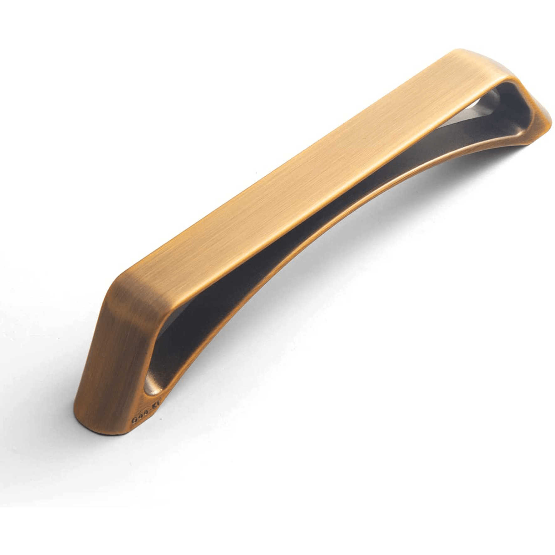Goo-Ki Brushed Brass / 5'' Hole Center No-fingerprint Wardrobe Pulls Modern Unique Hollow Knobs Cabinet Pulls 6 Pack