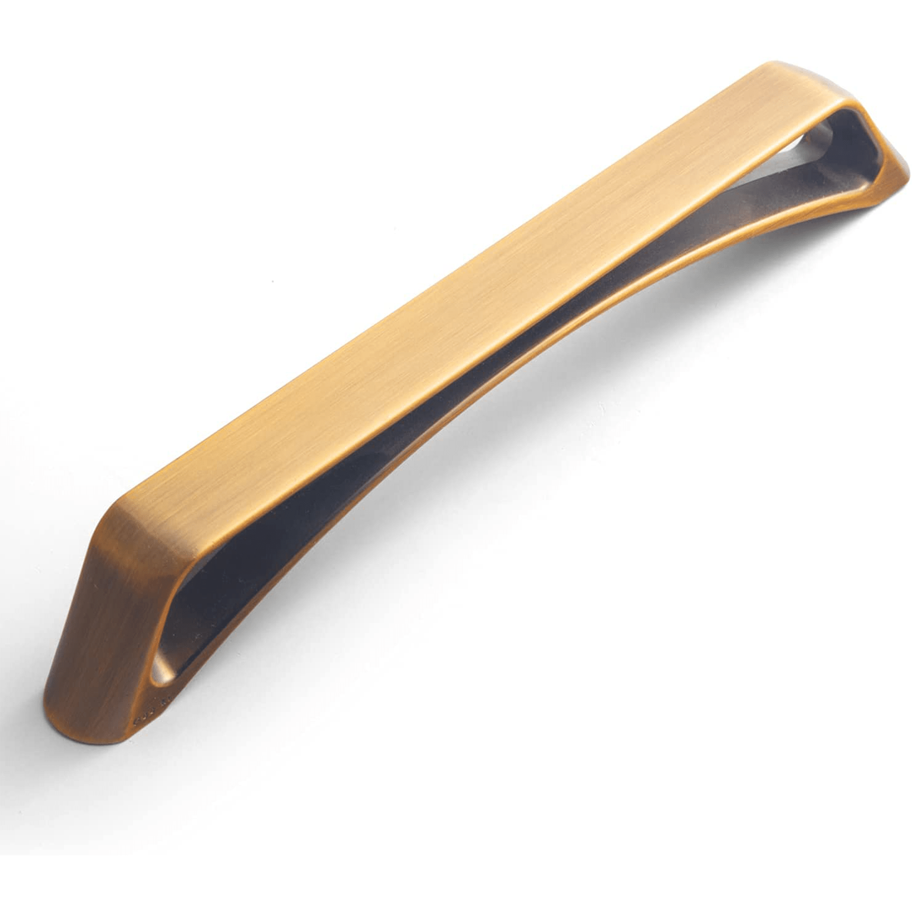 Goo-Ki Brushed Brass / 6.3'' Hole Center No-fingerprint Wardrobe Pulls Modern Unique Hollow Knobs Cabinet Pulls 6 Pack