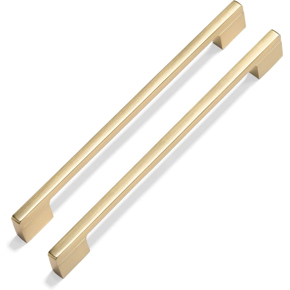 Goo-Ki Brushed Brass / 7.6'' / 8.8'' hole center Classic Vintage Drawer Pulls Retro Antique Solid Cabinet Knobs Dual Mount 6 Pack