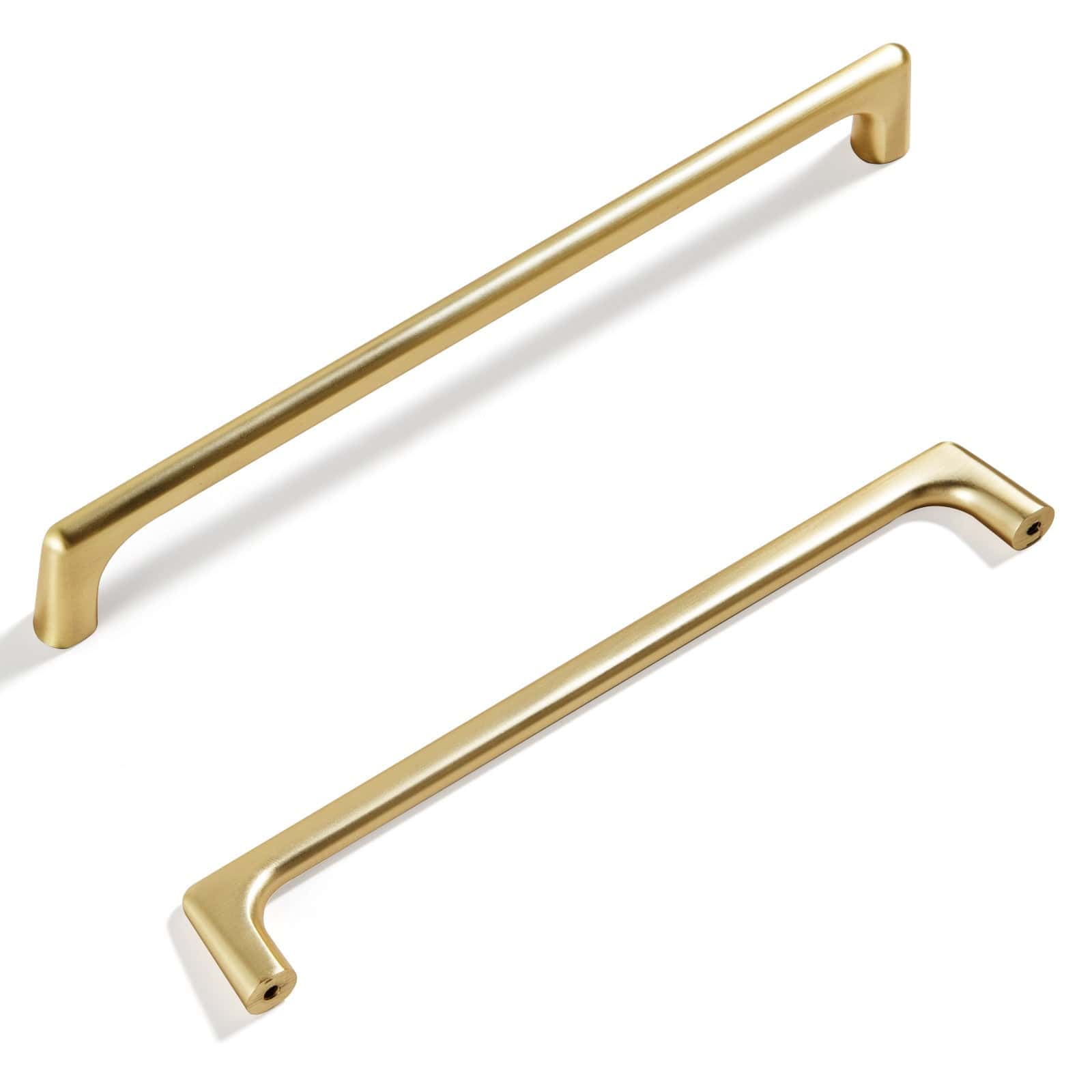 Goo-Ki Brushed Brass / 7.6'' HOLE CENTER Modern Cabinet Pull Luxurious Drawer Wardrobe Pulls Kitchen 6 Pack