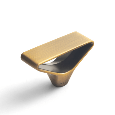 Goo-Ki Brushed Brass / Knob No-fingerprint Wardrobe Pulls Modern Unique Hollow Knobs Cabinet Pulls 6 Pack