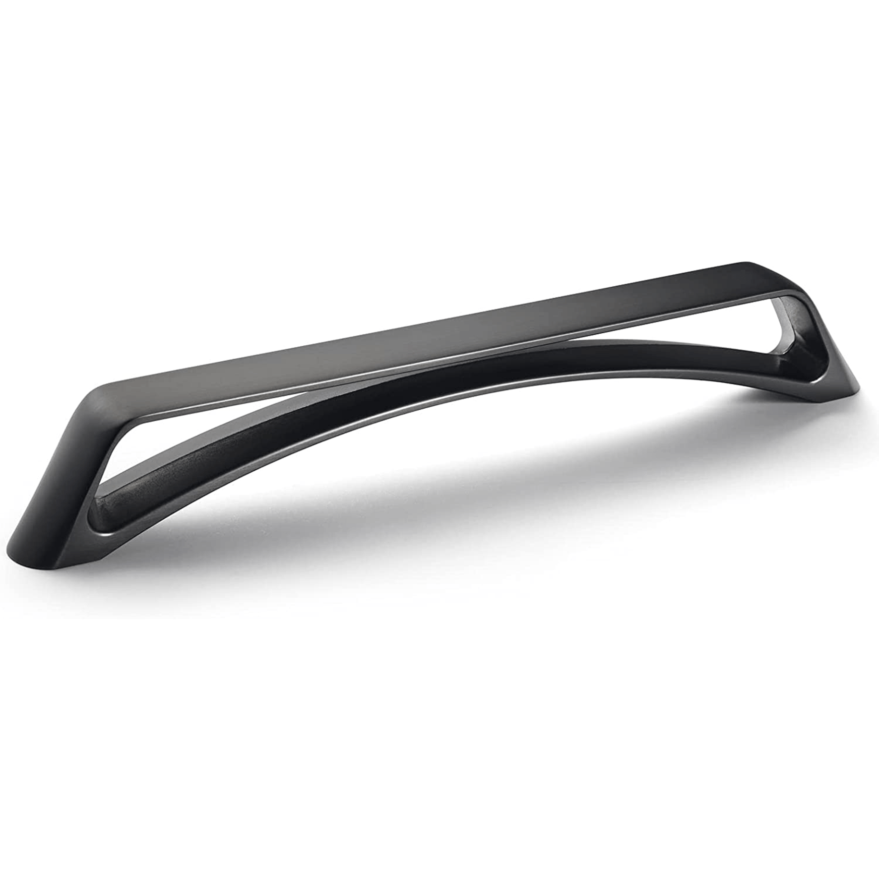 Goo-Ki Brushed Dark Steel / 6.3'' Hole Center No-fingerprint Wardrobe Pulls Modern Unique Hollow Knobs Cabinet Pulls 6 Pack