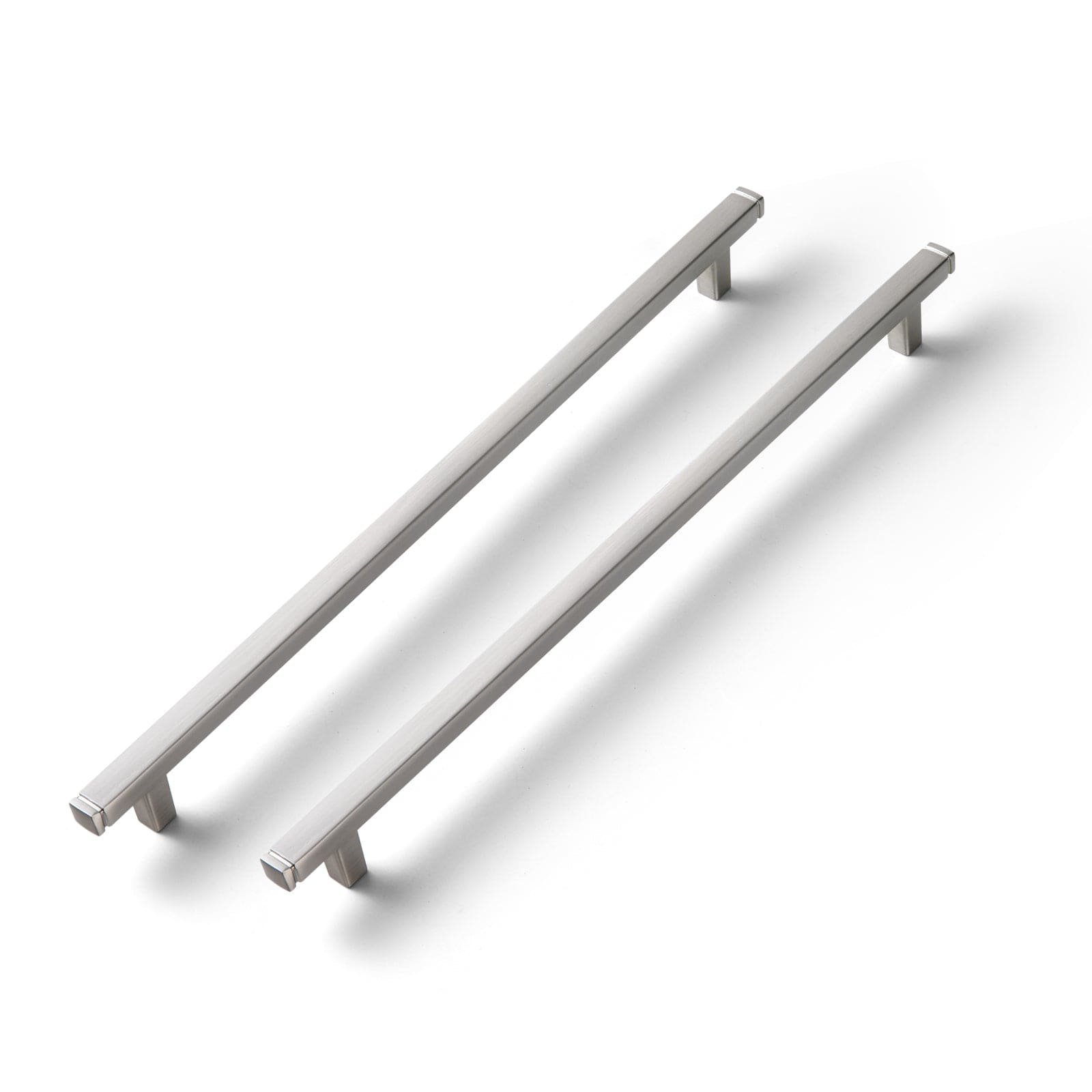 Goo-Ki Brushed Nickel / 10'' Hole Center / 6 PCS Vintage Brass Drawer Handles Retro Straight Bar Pull Solid Cabinet Pulls