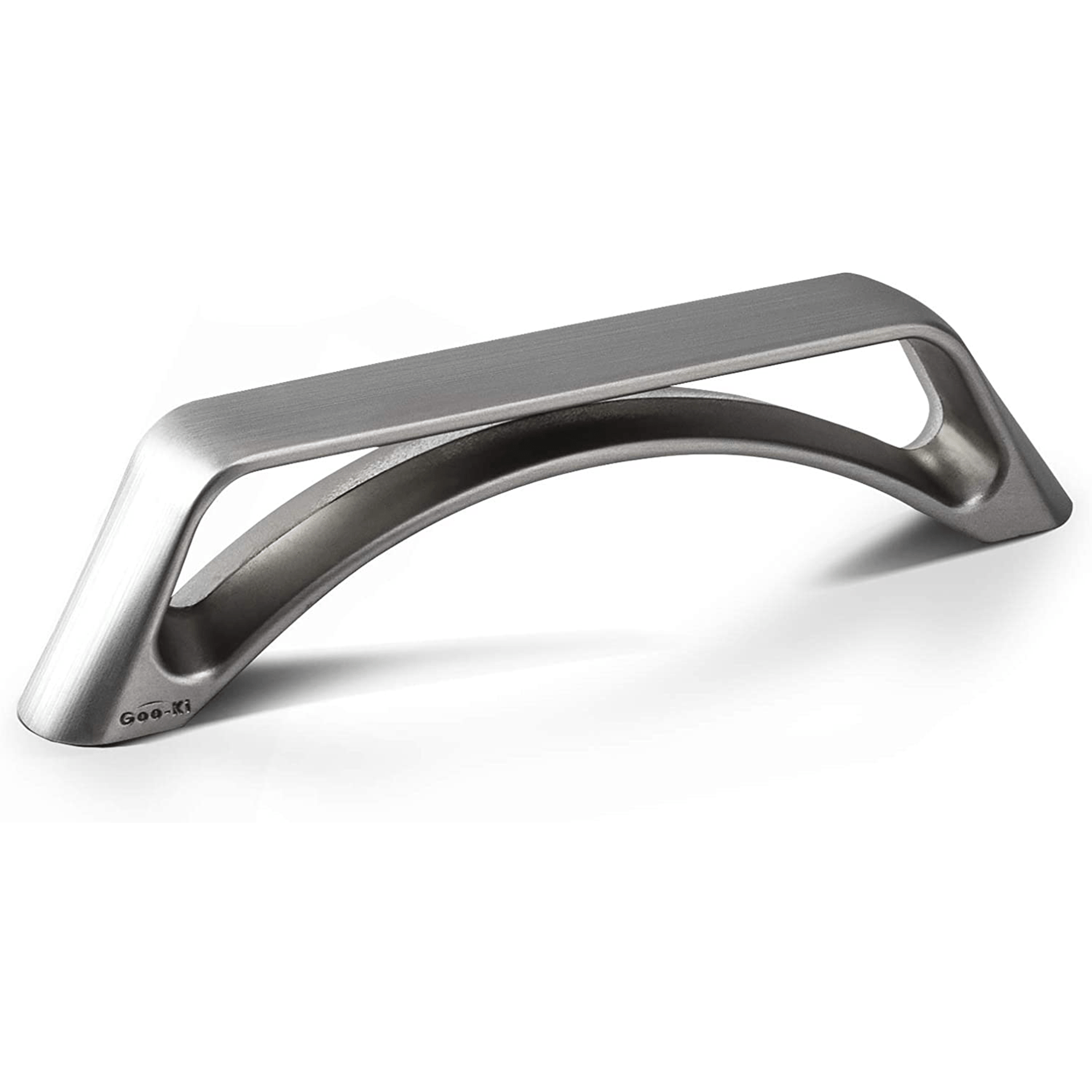 Goo-Ki Brushed Nickel / 3.78'' Hole center No-fingerprint Wardrobe Pulls Modern Unique Hollow Knobs Cabinet Pulls 6 Pack