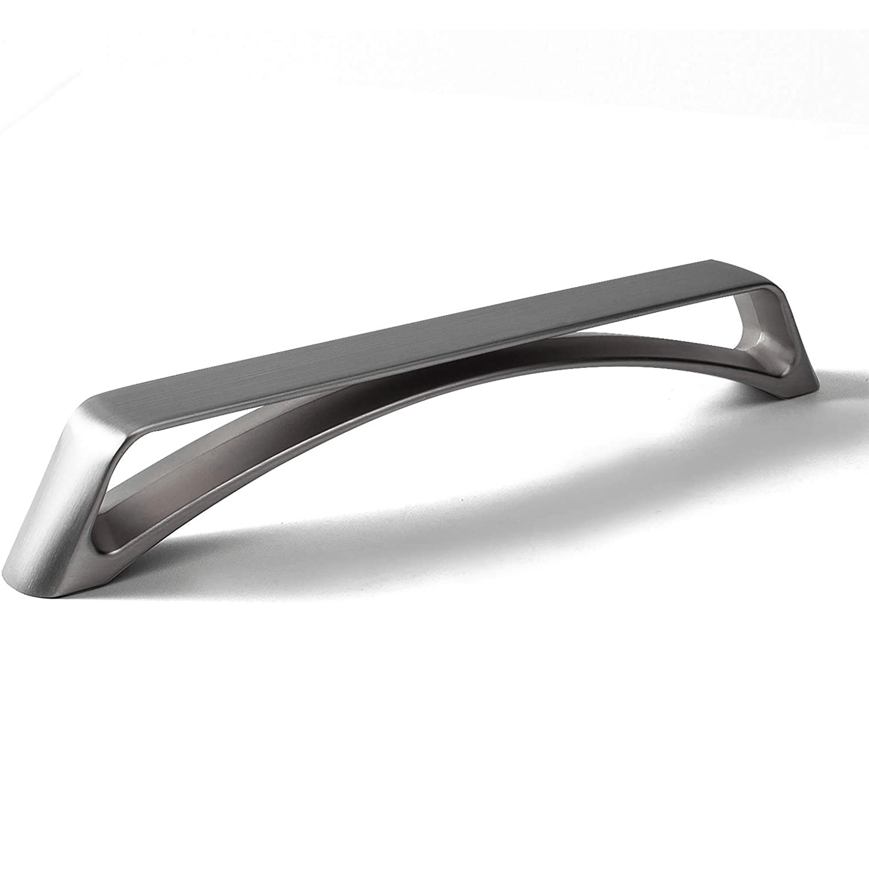 Goo-Ki Brushed Nickel / 6.3'' Hole Center No-fingerprint Wardrobe Pulls Modern Unique Hollow Knobs Cabinet Pulls 6 Pack