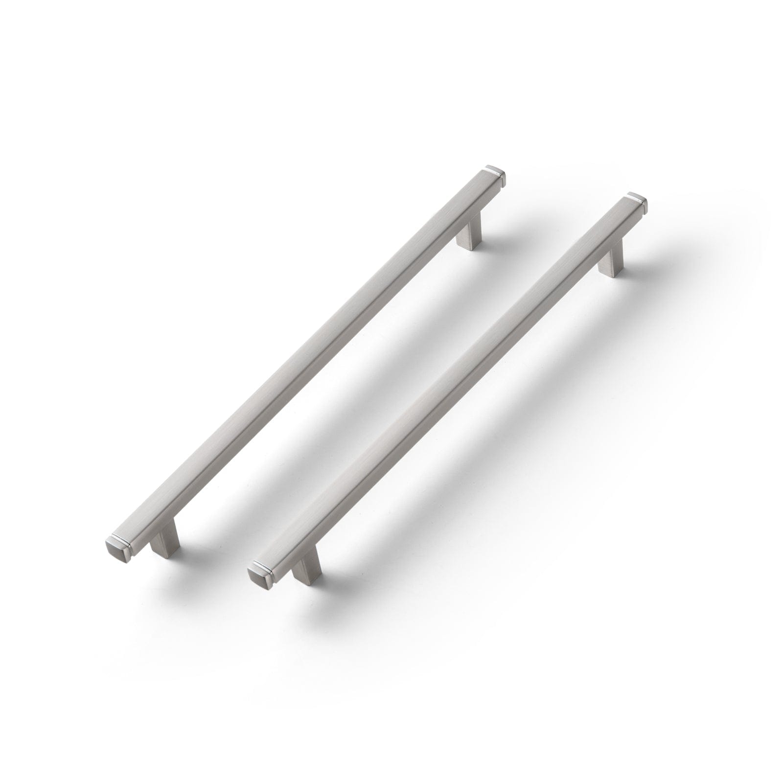 Goo-Ki Brushed Nickel / 7.5'' Hole Center / 6 PCS Vintage Brass Drawer Handles Retro Straight Bar Pull Solid Cabinet Pulls