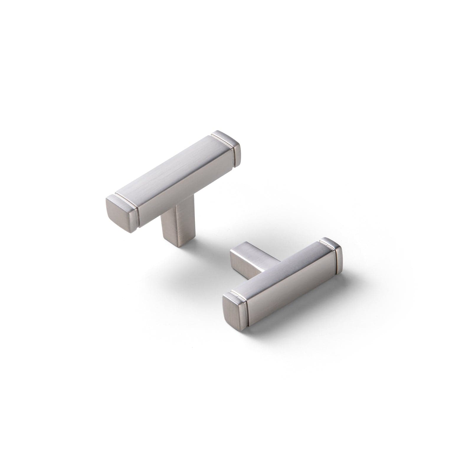 Goo-Ki Brushed Nickel / Knob / 6 PCS Vintage Brass Drawer Handles Retro Straight Bar Pull Solid Cabinet Pulls
