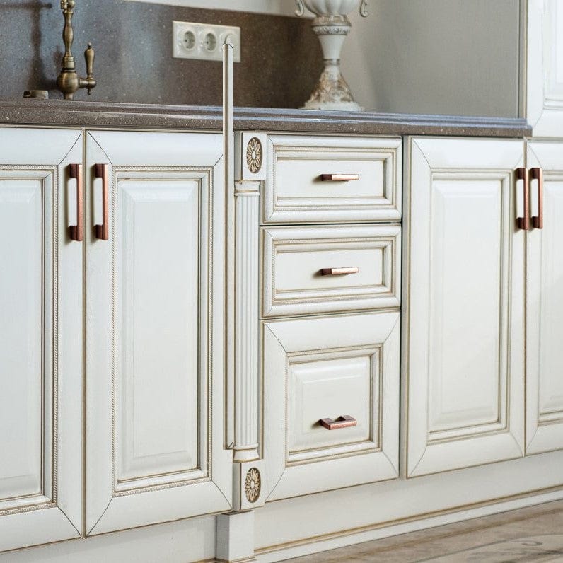 Goo-Ki Classic Vintage Drawer Pulls Retro Antique Solid Cabinet Knobs Dual Mount 6 Pack