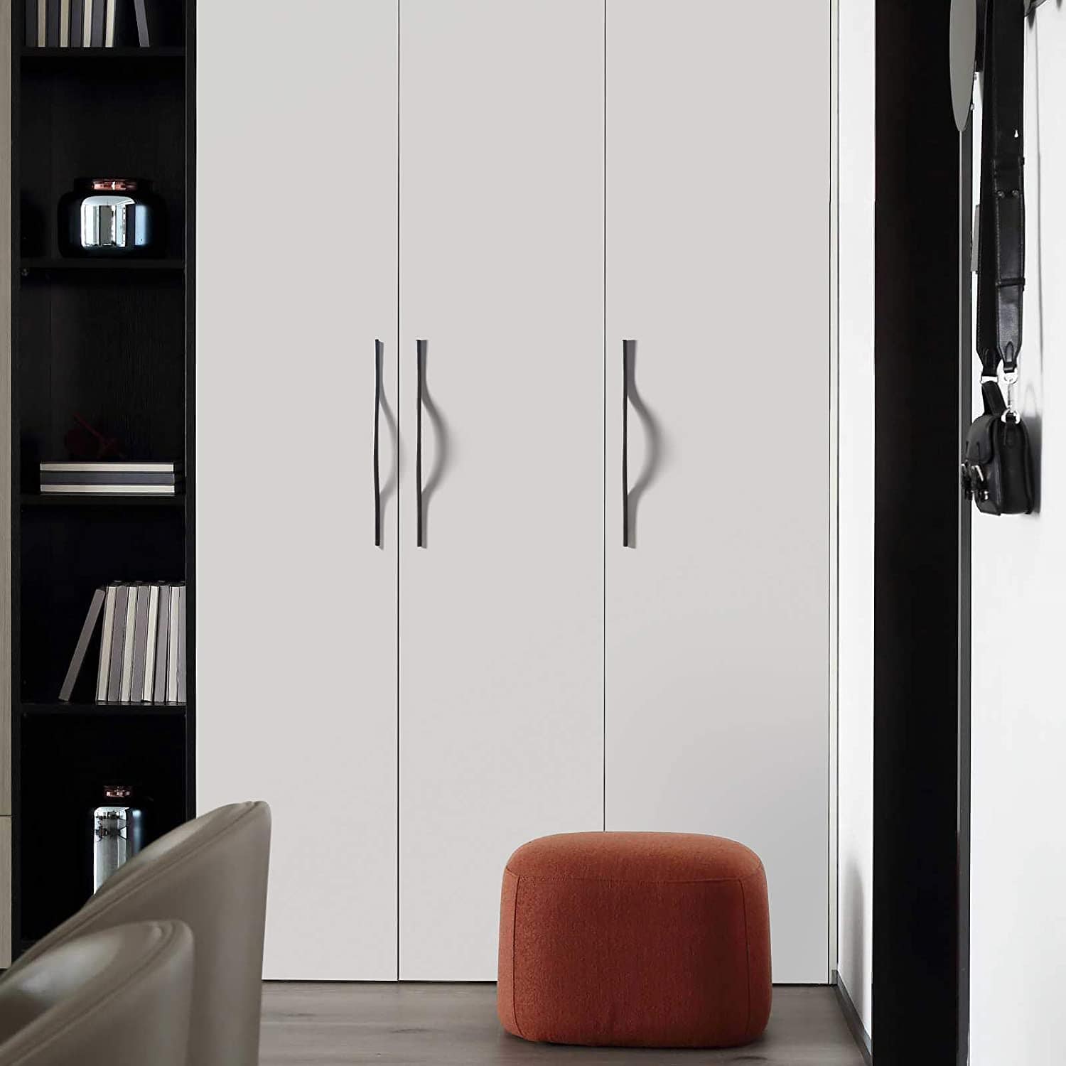 Goo-Ki Modern Wardrobe Cabinet Pulls Luxurious Drawer Pull Double Hole Center 6 Pack