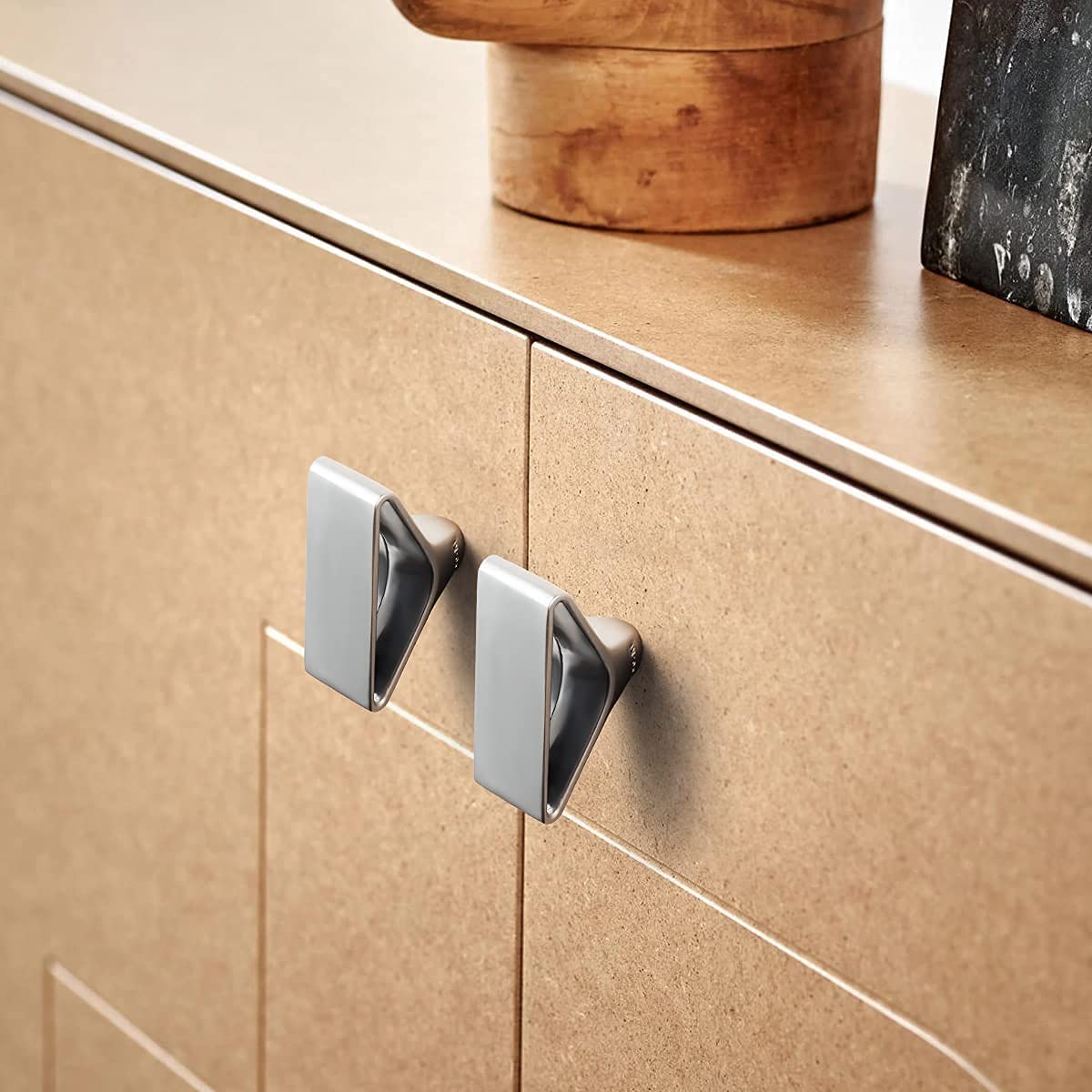 Goo-Ki No-fingerprint Wardrobe Pulls Modern Unique Hollow Knobs Cabinet Pulls 6 Pack