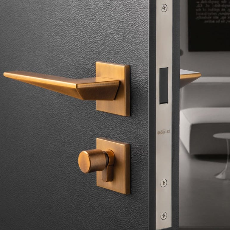 Goo-Ki Nordic Bedroom Door Handle Silent Door Lock Interior Bronze Door Lock