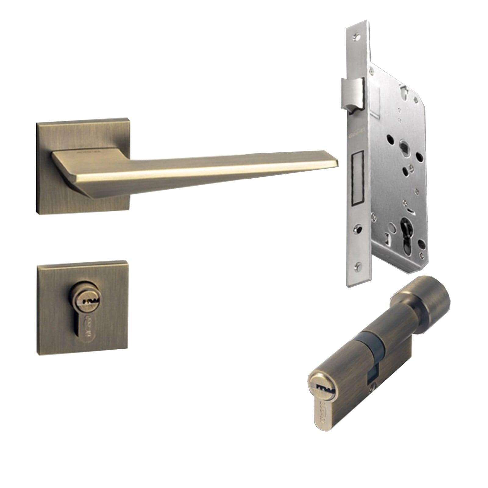 Goo-Ki Nordic Bedroom Door Handle Silent Door Lock Interior Bronze Door Lock