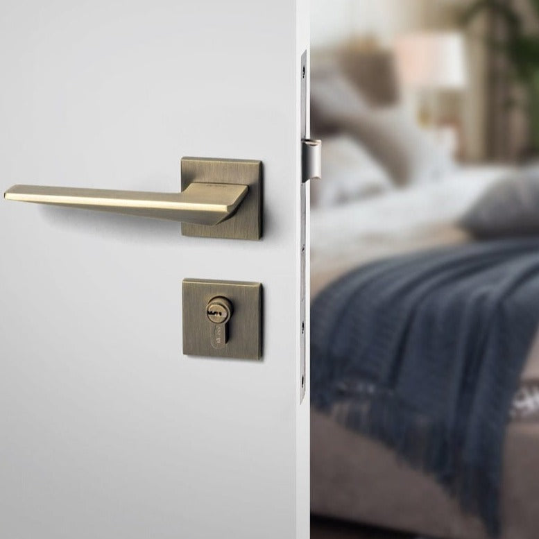 Goo-Ki Nordic Bedroom Door Handle Silent Door Lock Interior Bronze Door Lock