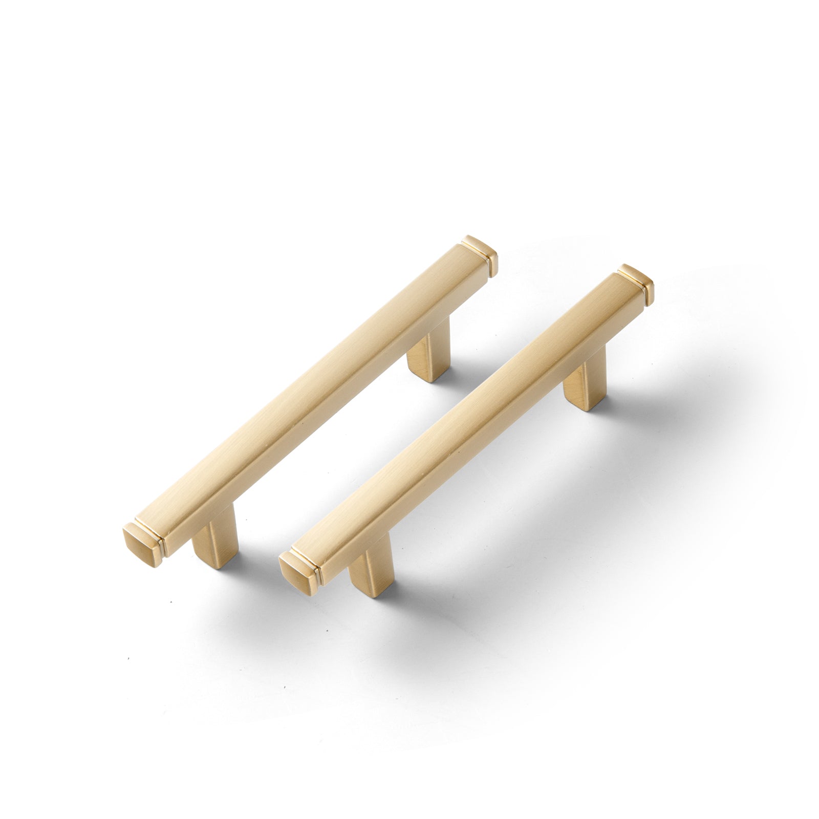 Goo-Ki Vintage Brass Drawer Handles Retro Straight Bar Pull Solid Cabinet Pulls