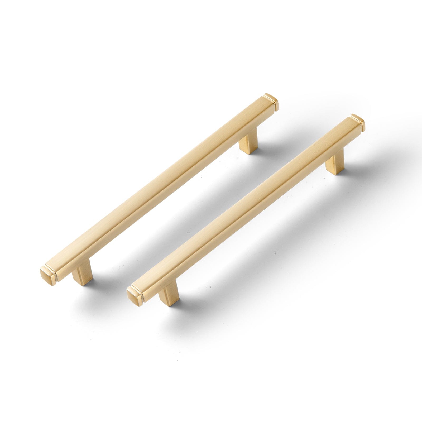 Goo-Ki Vintage Brass Drawer Handles Retro Straight Bar Pull Solid Cabinet Pulls