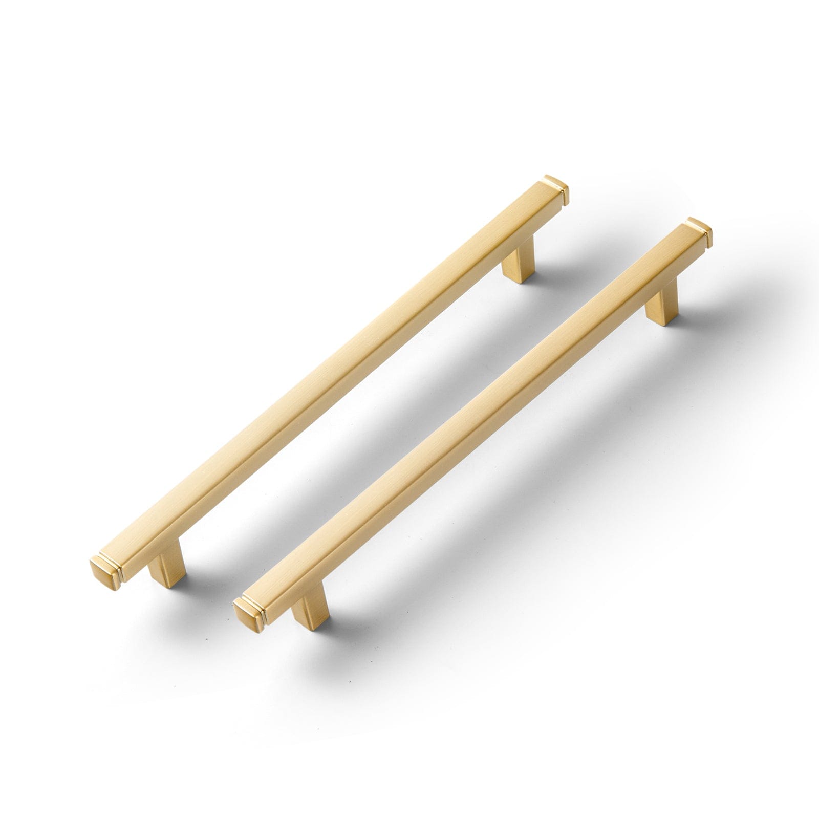Goo-Ki Vintage Brass Drawer Handles Retro Straight Bar Pull Solid Cabinet Pulls