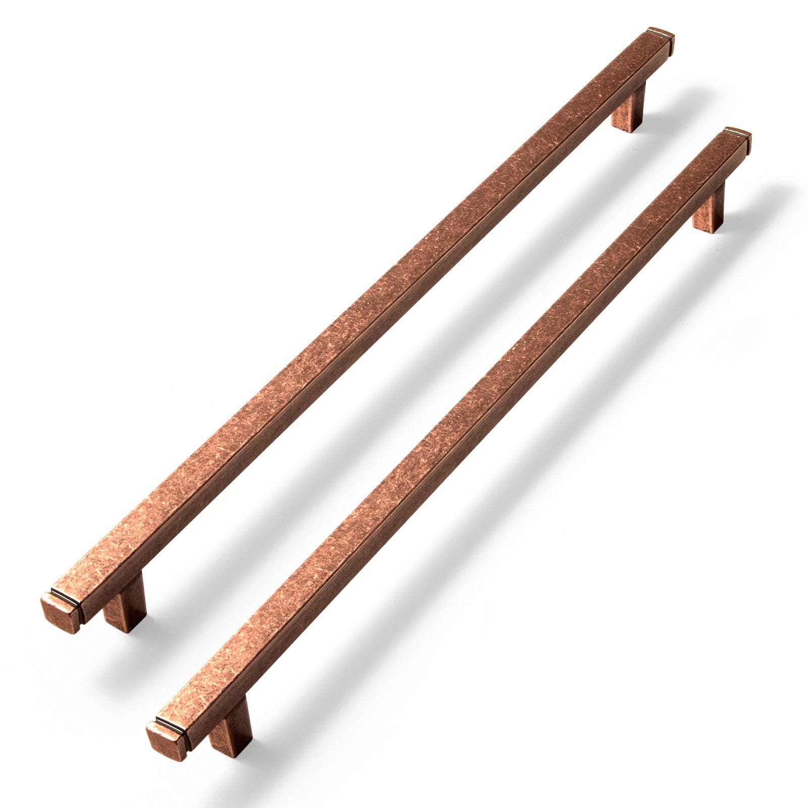 Goo-Ki Vintage Brass Drawer Handles Retro Straight Bar Pull Solid Cabinet Pulls 6 Pack