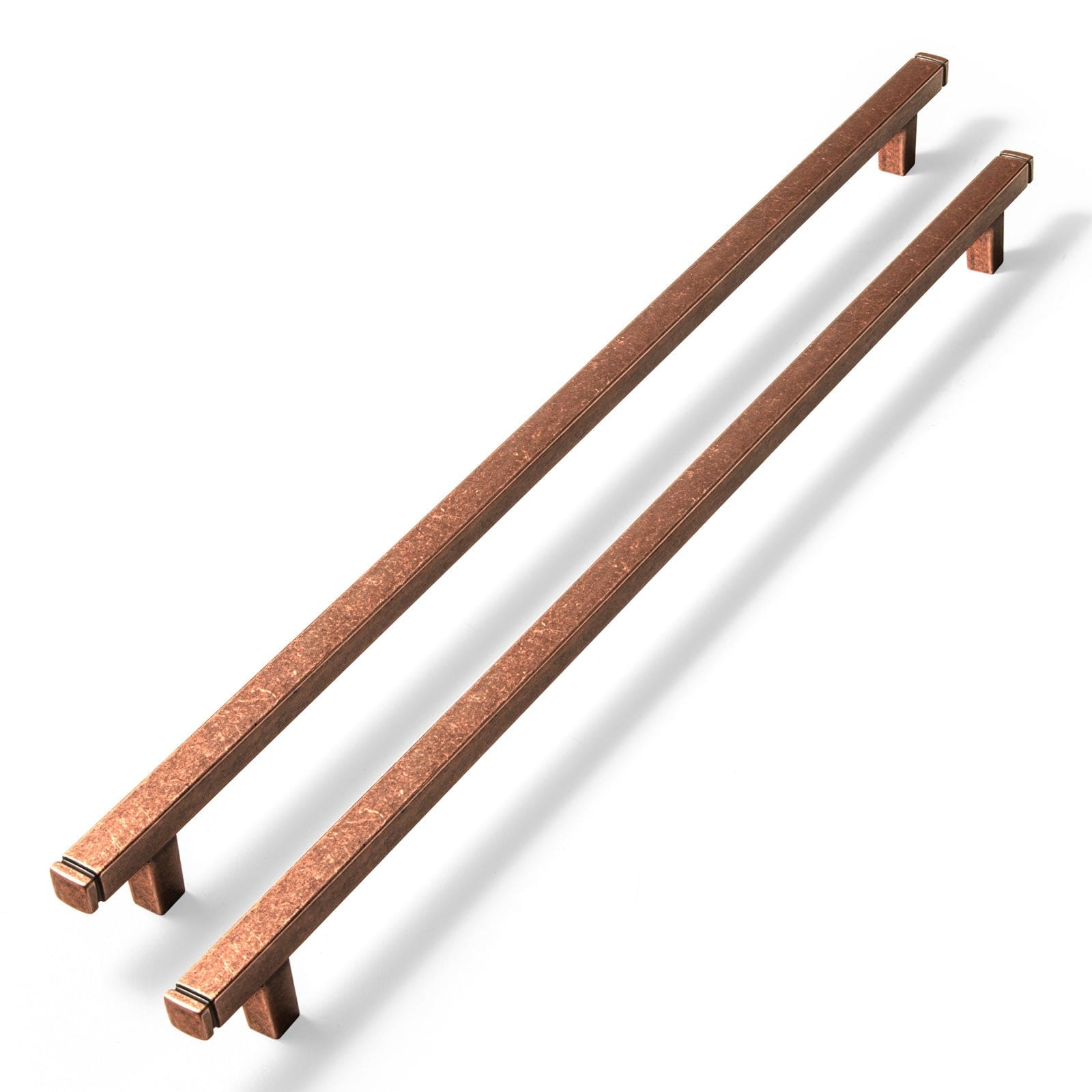 Goo-Ki Vintage Brass Drawer Handles Retro Straight Bar Pull Solid Cabinet Pulls 6 Pack